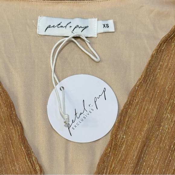 Anthropologie Gold Shimmer Blouse - Picture 6 of 6